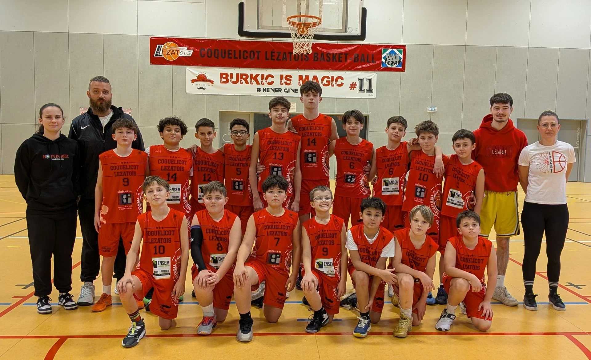 Equipe U13 Garçons 1 & 2 du Coquelicot Lézatois